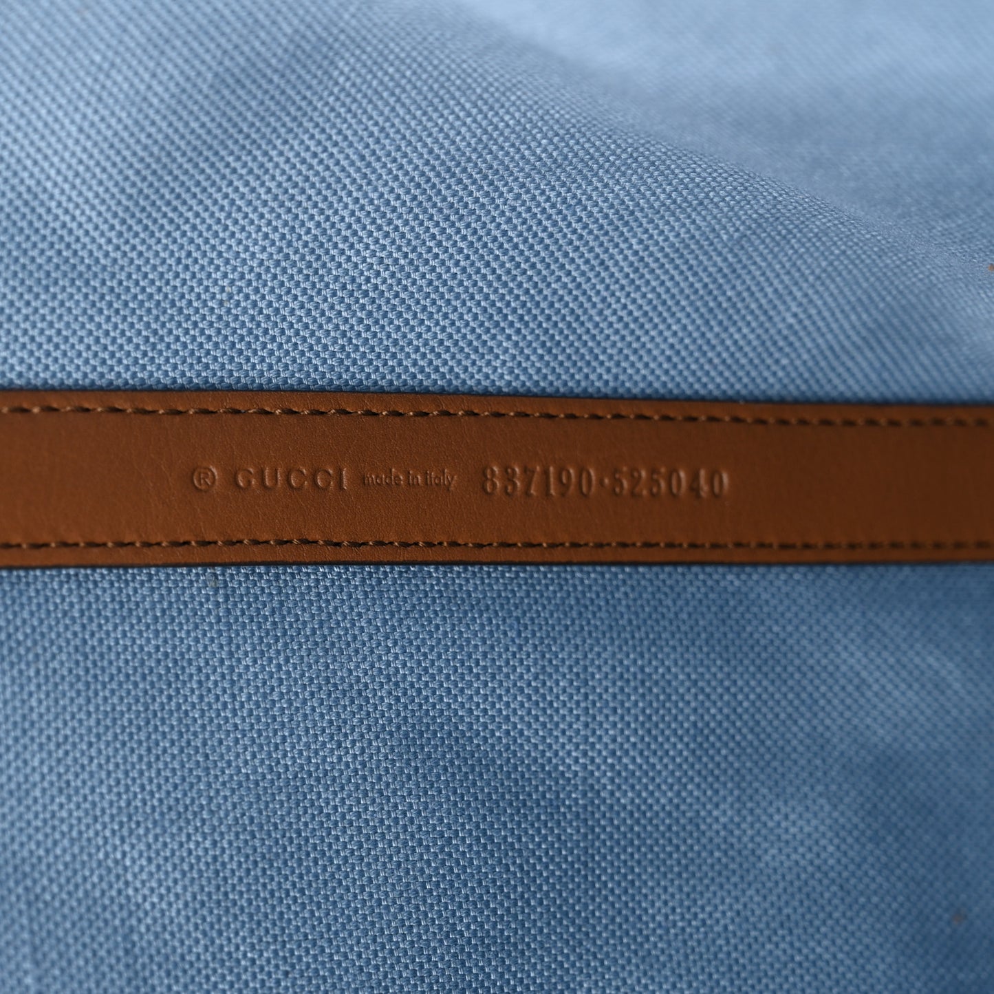 New Denim GG Monogram Calfskin Large Totissima Tote Light Blue