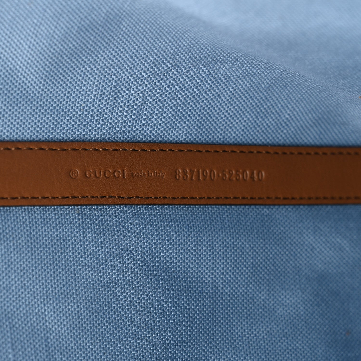 Gucci New Denim GG Monogram Calfskin Large Totissima Tote Light Blue 7 of 10