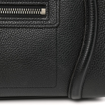 Celine Drummed Calfskin Micro Luggage Black 14 of 15