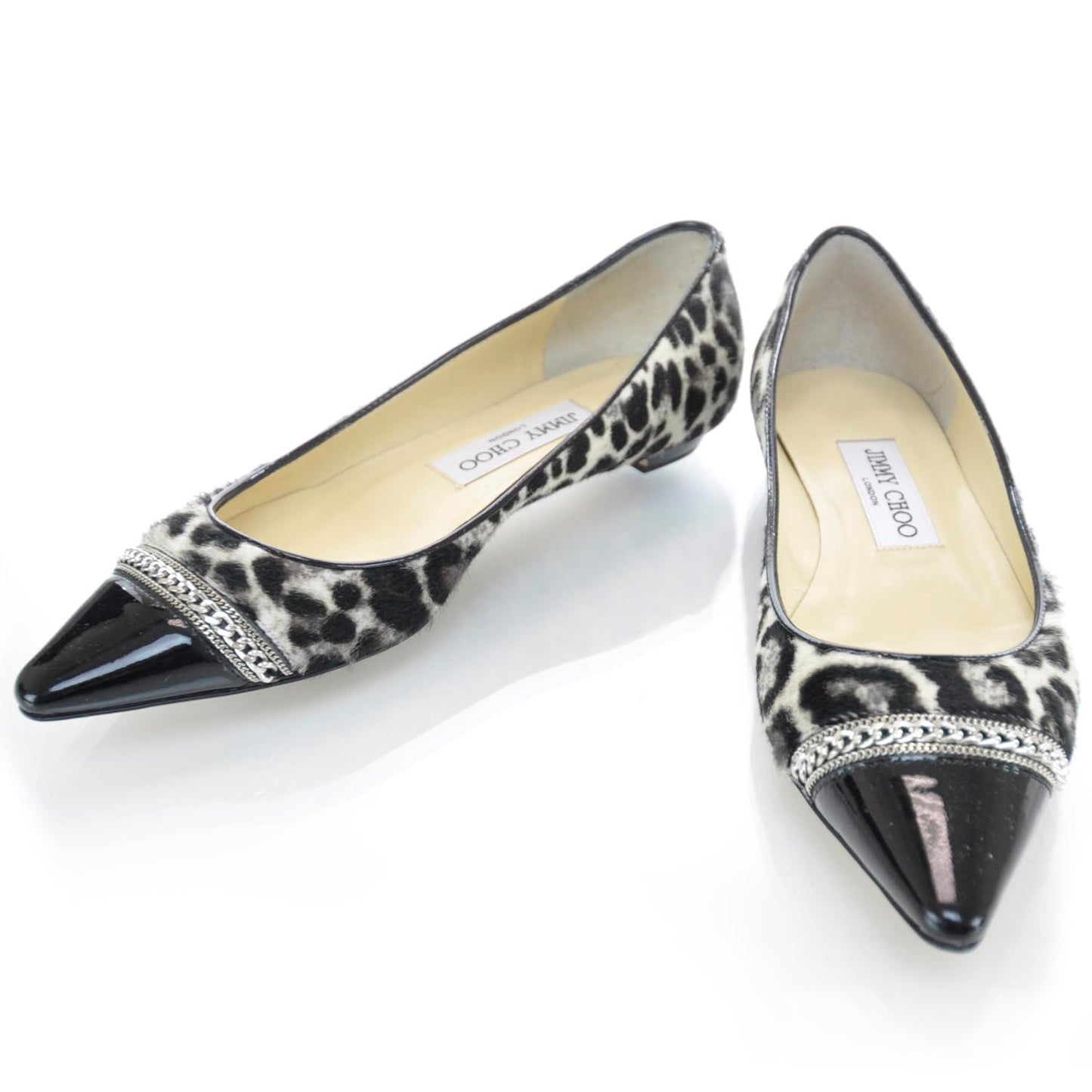 Calf Hair Patent Leather Berry Flats 36