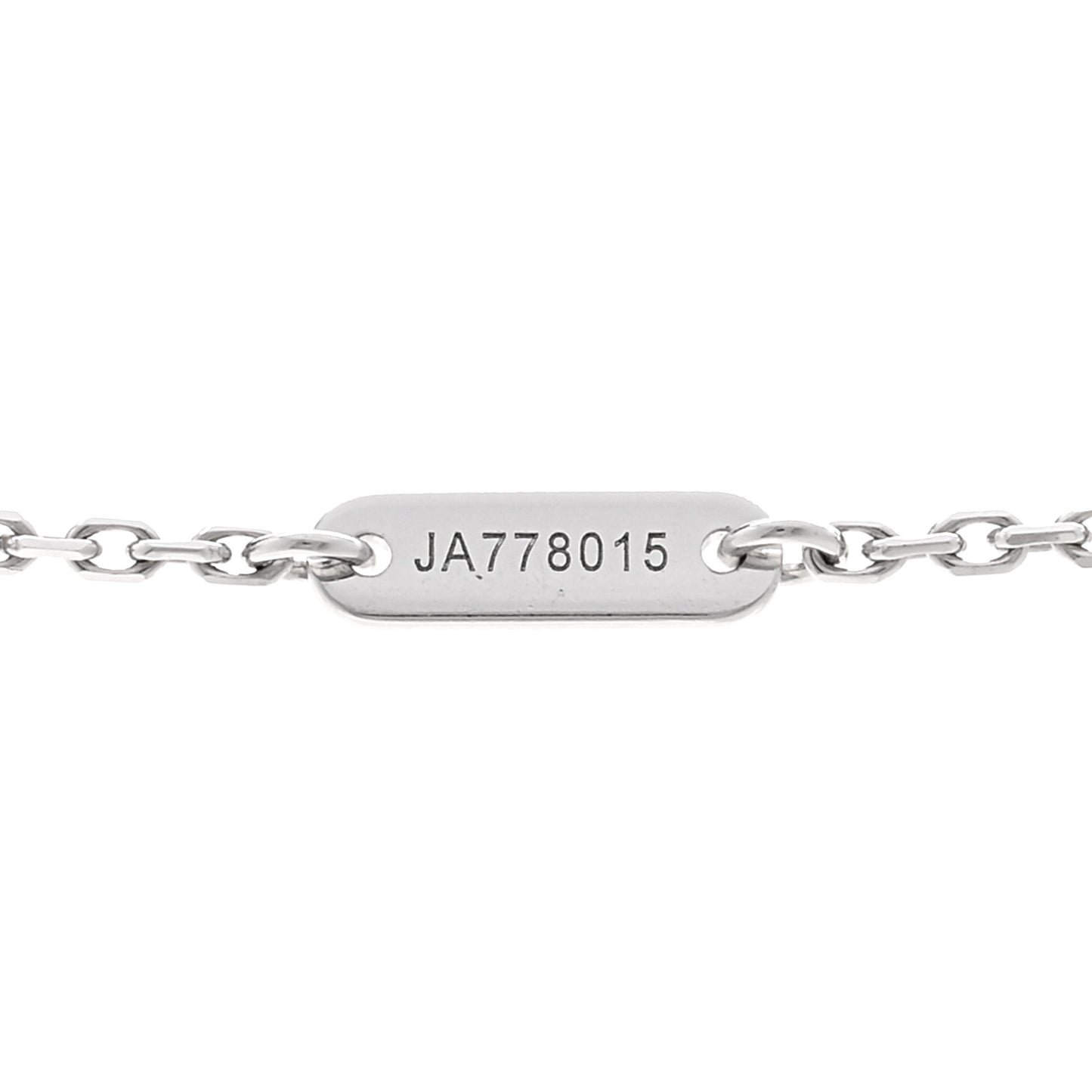 VAN CLEEF & ARPELS 18K White Gold Diamond Sweet Alhambra Pendant Necklace
