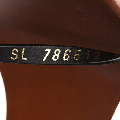 Saint Laurent Calfskin Cassandra 75 Sandals 41.5 Black 6 of 8