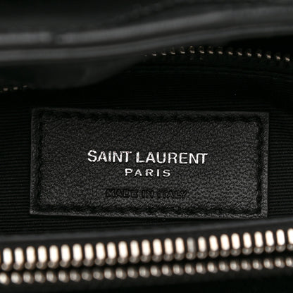 Saint Laurent Calfskin Y Quilted Monogram Medium Loulou Chain Satchel Black 6 of 13