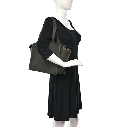Celine Supple Natural Calfskin Medium Tri-Fold Bag Stone 2 of 13