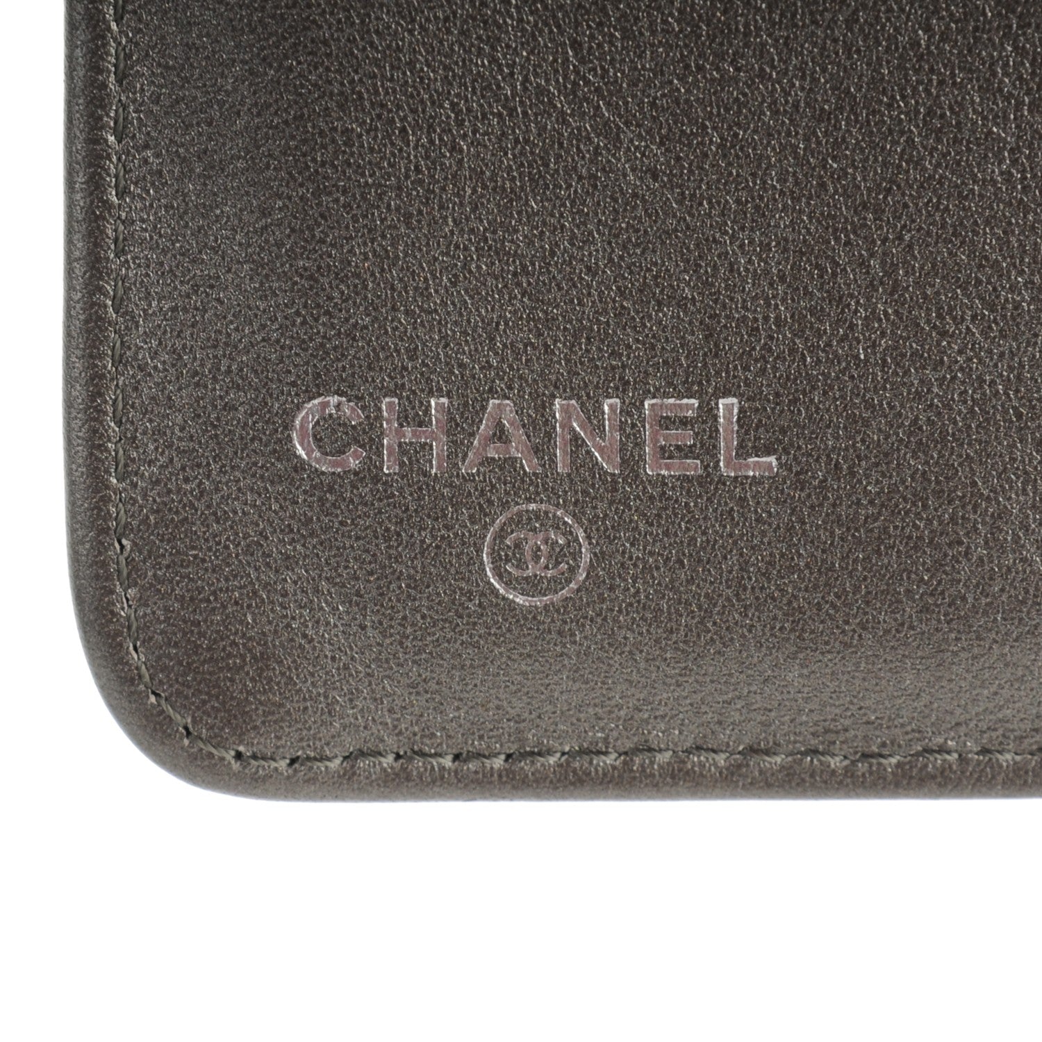 Chanel Metallic Caviar Timeless CC Zipped Pocket Wallet Dark Silver 6 of 8