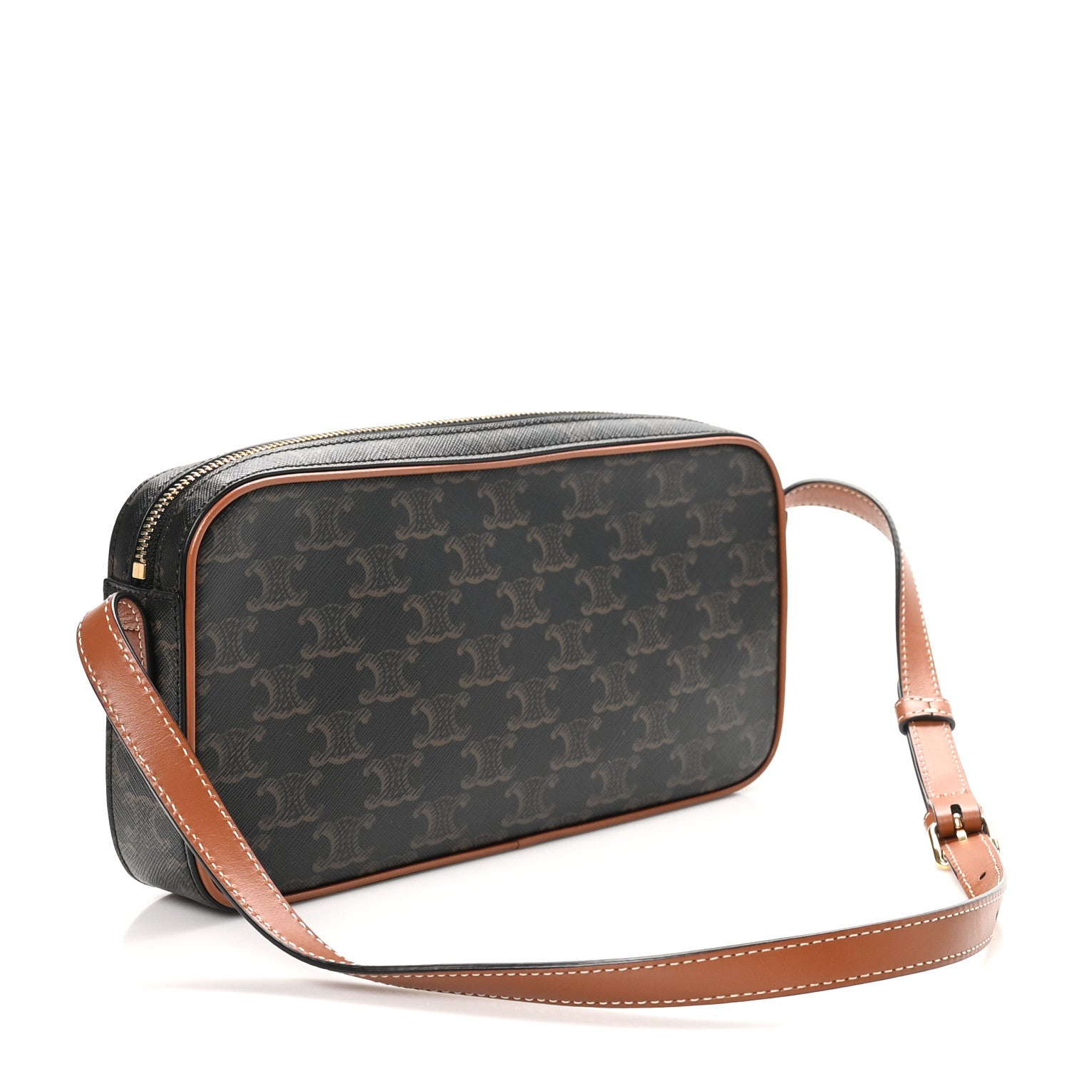 Celine Triomphe Canvas Mini Camera Shoulder Bag Tan 2 of 10