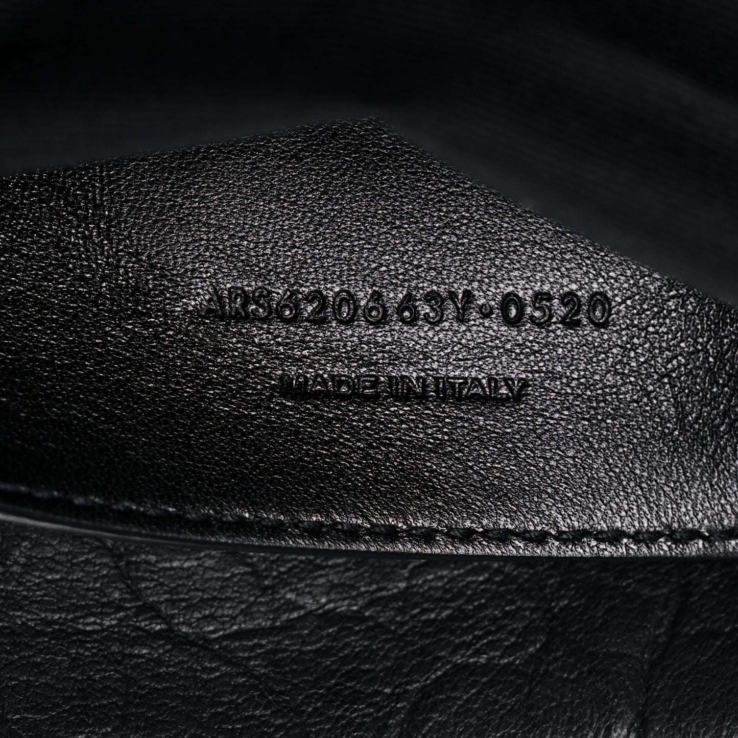 Calfskin Crocodile Embossed Medium West Hollywood Monogram Fold-Over Black