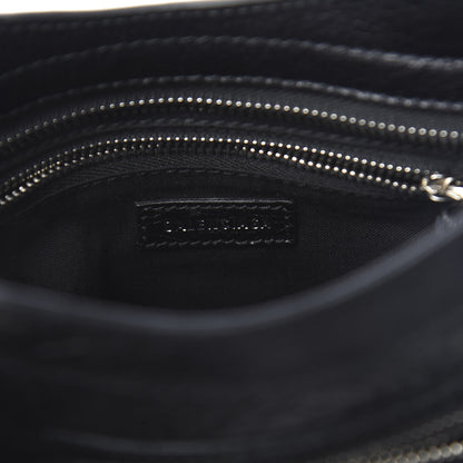 Balenciaga Agneau Classic Silver Hardware Mini City Logo Strap Black White 6 of 11