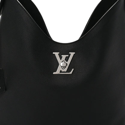 Louis Vuitton LOUIS VUITTON Calfskin Lockme Hobo Black 7 of 10