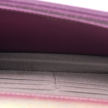 Chanel Iridescent Lambskin Quilted Wallet On Chain WOC Purple 5 of 13
