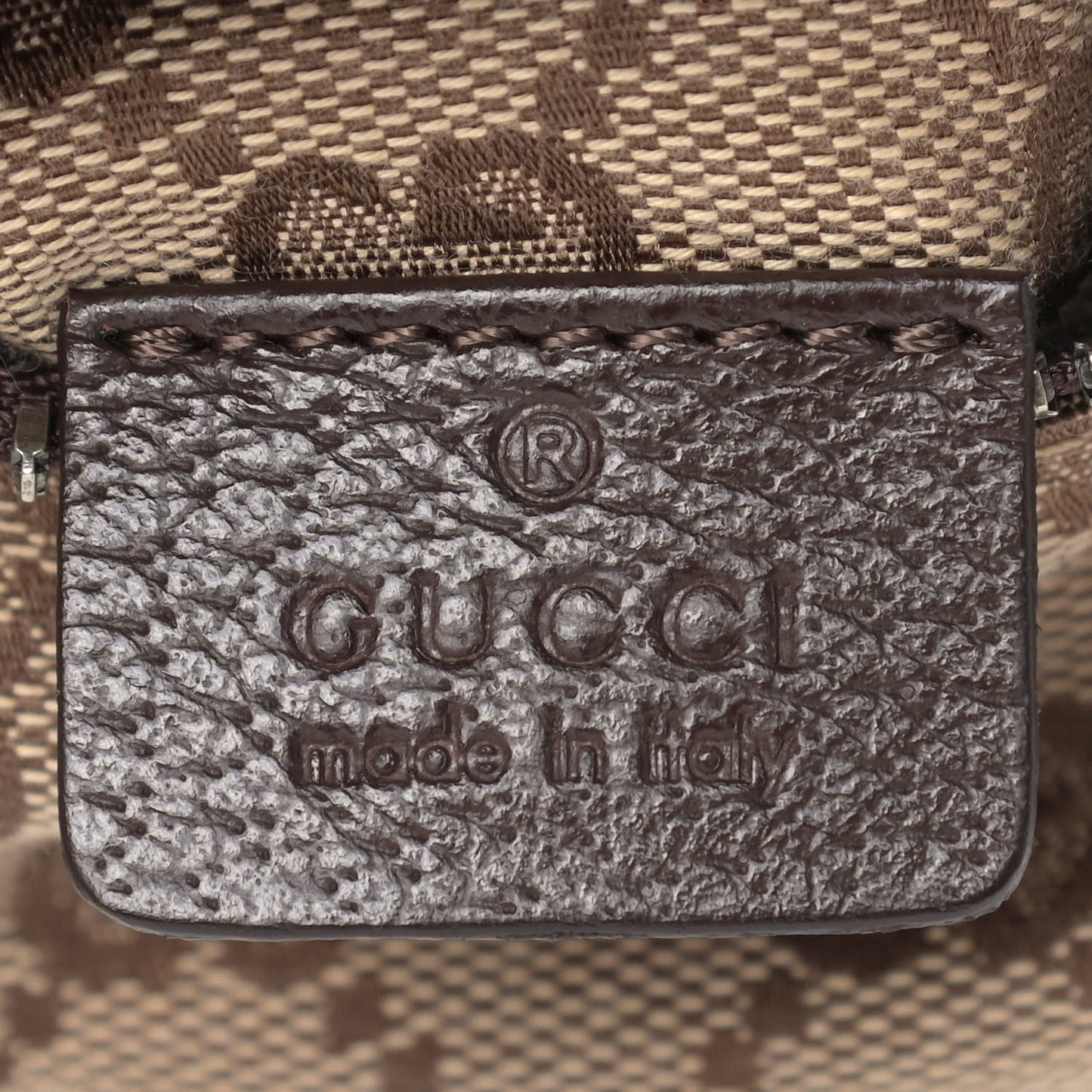 Monogram Web Belt Bag Dark Brown