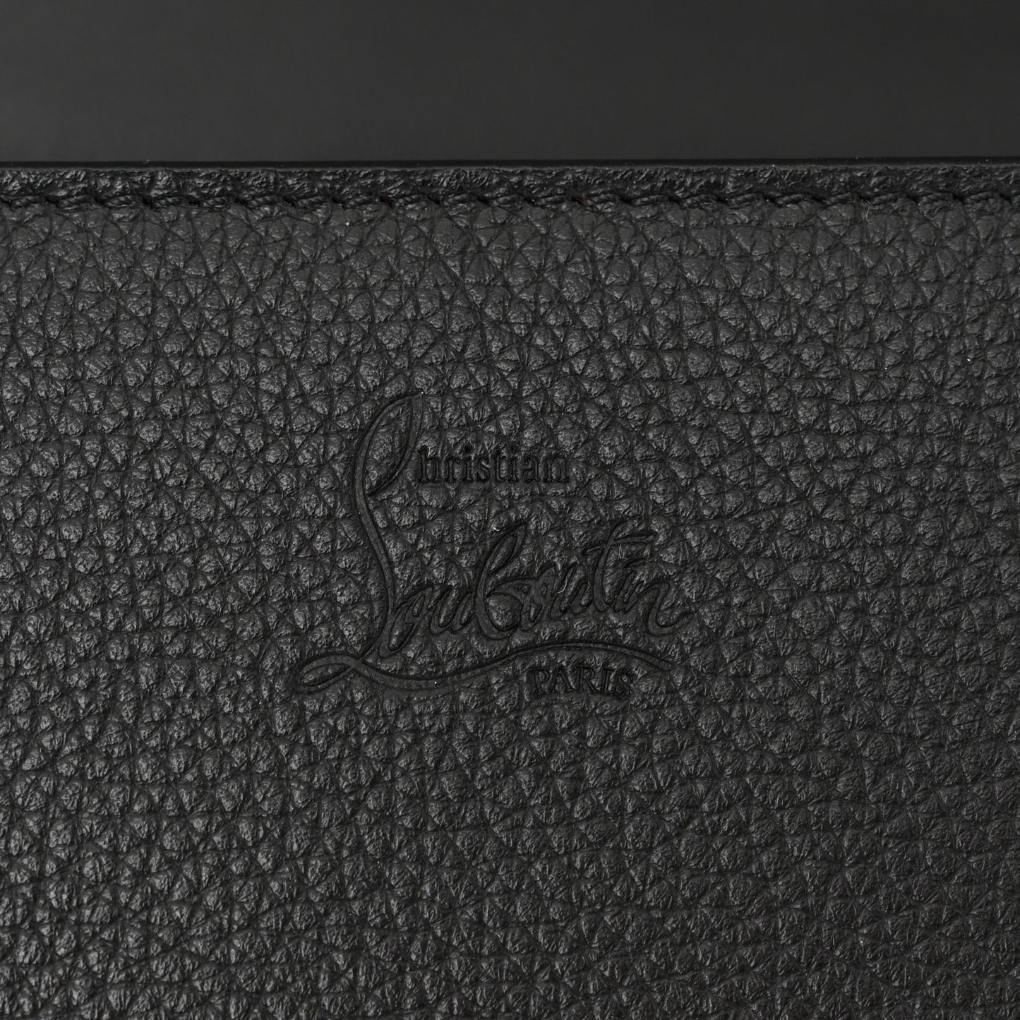 Calfskin Spikes Loubinthesky Paloma Clutch Black