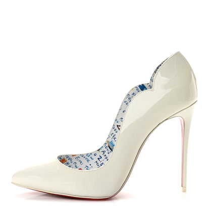 Christian Louboutin Patent Lin Lexi Hot Chick 100 Pumps  39.5 White Multicolor 1 of 9