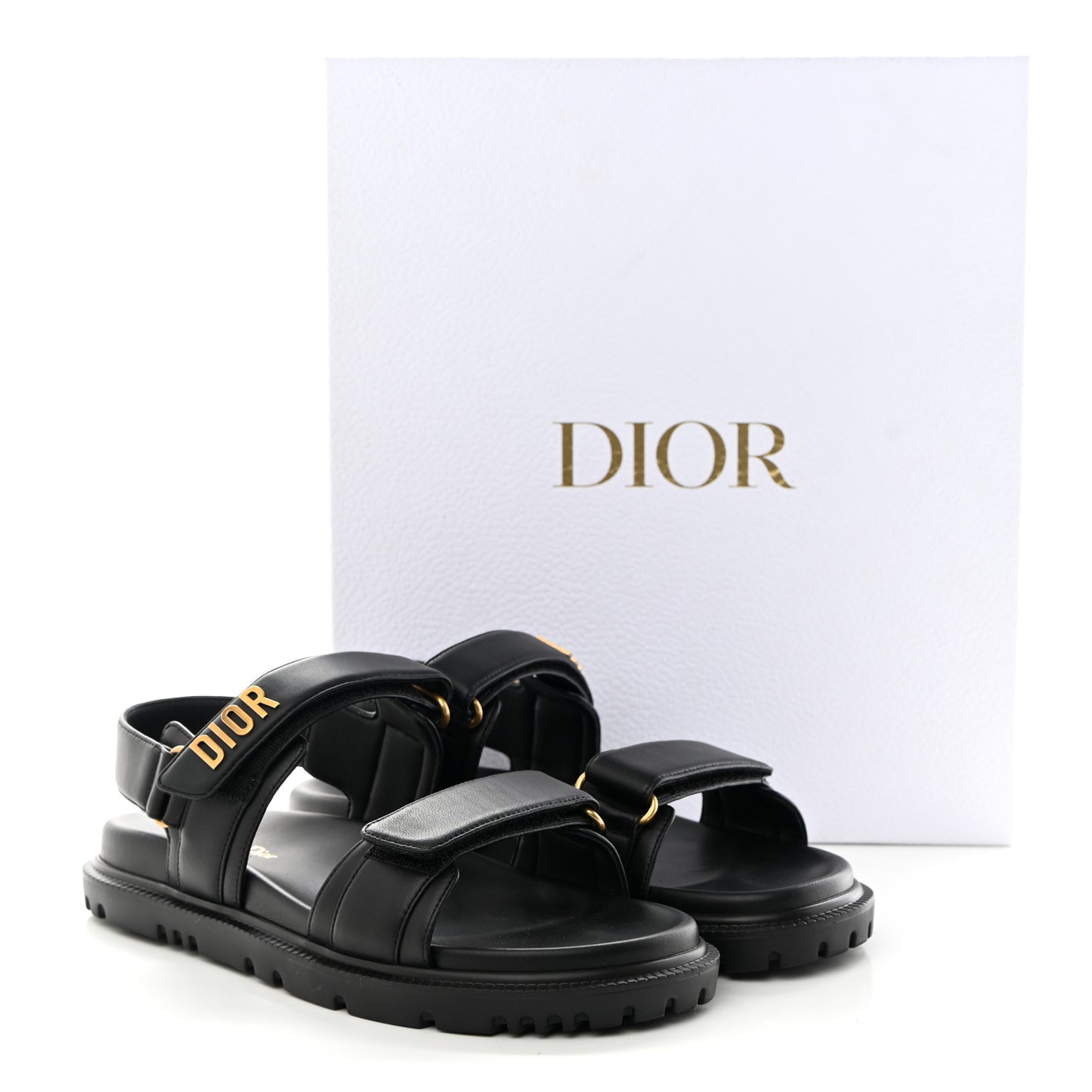 Lambskin Dioract 10mm Sandals 40 Black