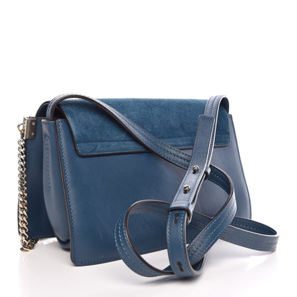 Chloe Suede Calfskin Small Faye Shoulder Bag Majolica Blue 3 of 8