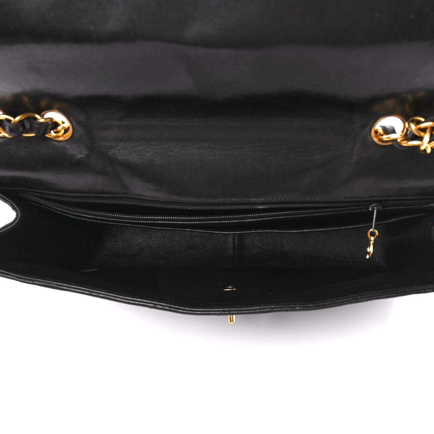 Chanel Lambskin Quilted XL Jumbo Single Flap Black 4 of 10
