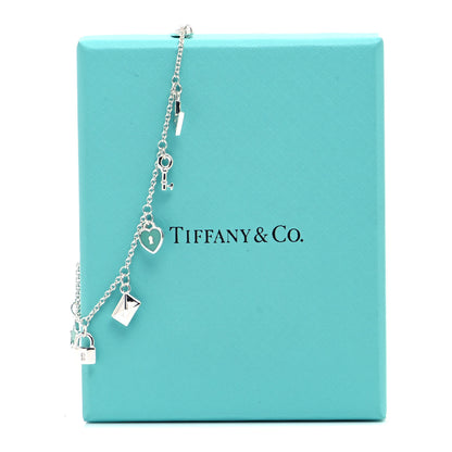 Tiffany Sterling Silver Enamel Love Notes Charm Bracelet Blue 6 of 6