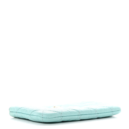 Chanel Caviar Quilted Small Cosmetic Case Light Blue 4 of 10