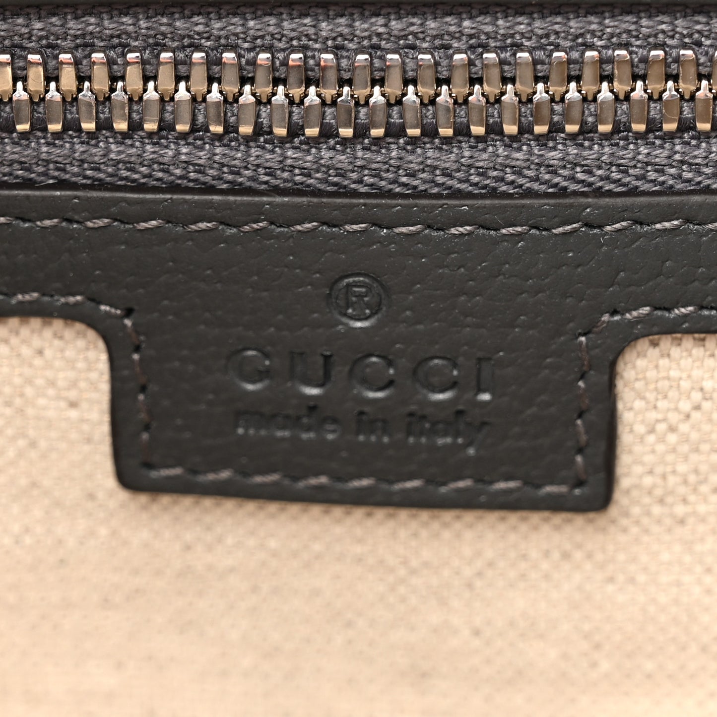GG Supreme Monogram Textured Dollar Calfskin Ophidia Shoulder Bag Grey Black Graphite Grey