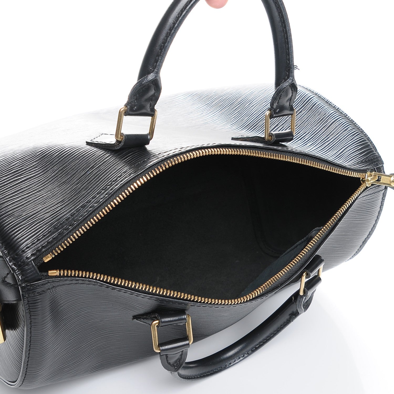 Louis Vuitton Epi Speedy 30 Black 5 of 8