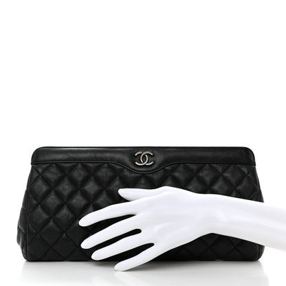 Chanel Lambskin Quilted Clutch Black 2 of 8