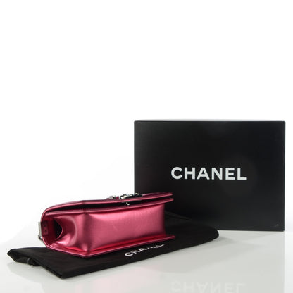 Chanel Metallic Patent Calfskin Quilted Small Boy Flap Pink 4 of 8