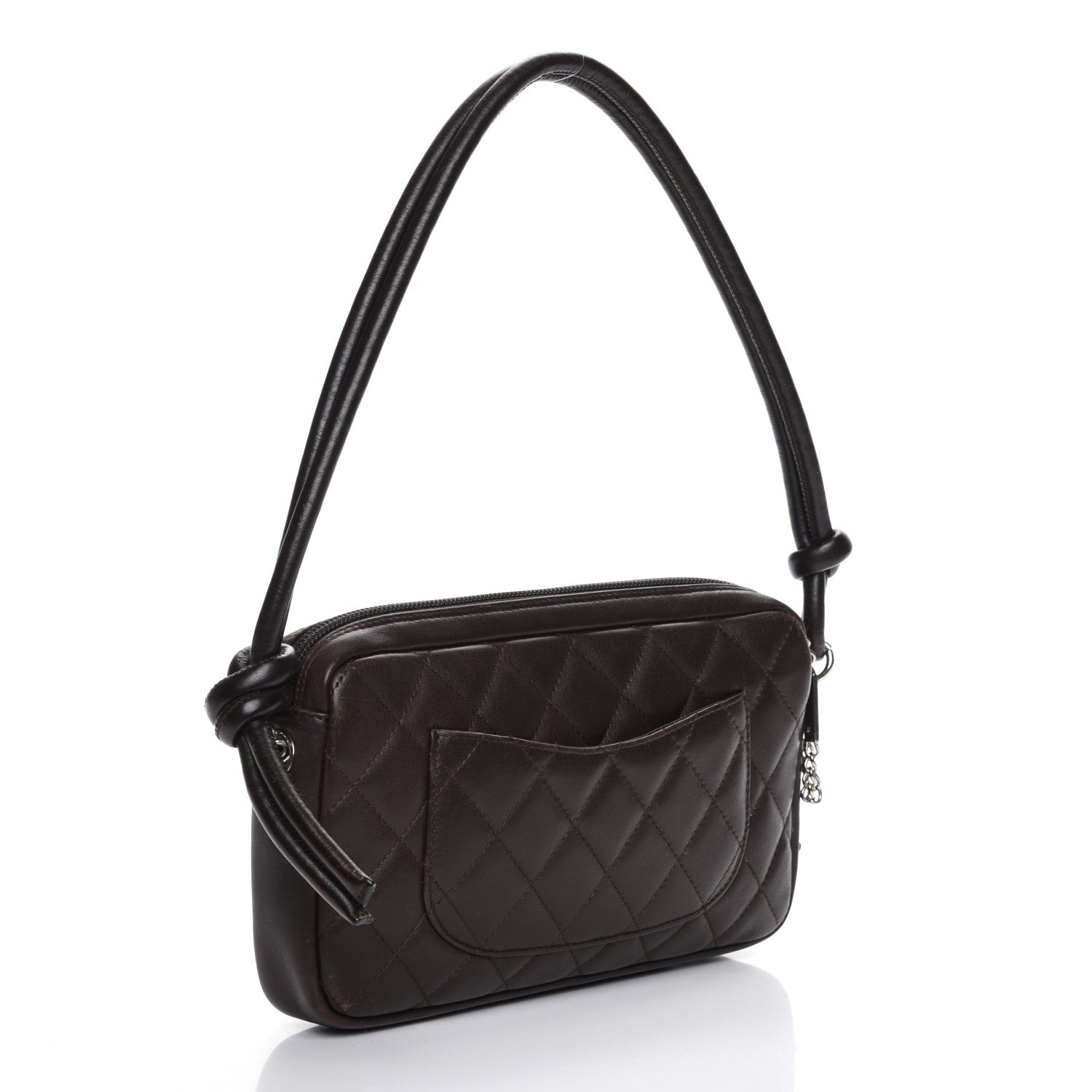 Chanel Calfskin Quilted Cambon Pochette Brown 3 of 10