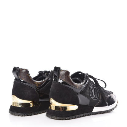 Louis Vuitton Suede Monogram Run Away Sneakers 36 Black 4 of 9