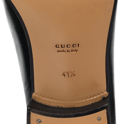 Gucci Goatskin Womens Horsebit Mid-Heel Loafers 41.5 Black 6 of 8