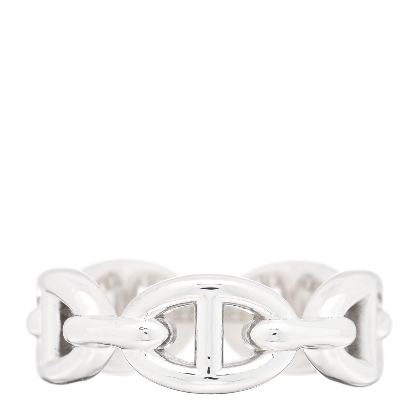 Sterling Silver PM Chaine d'Ancre Enchainee Band Ring 52 6