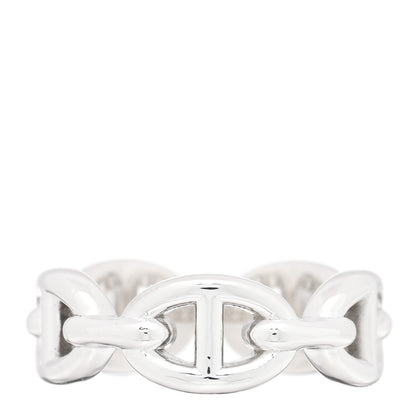 Hermes Sterling Silver PM Chaine d'Ancre Enchainee Band Ring 52 6 1 of 4