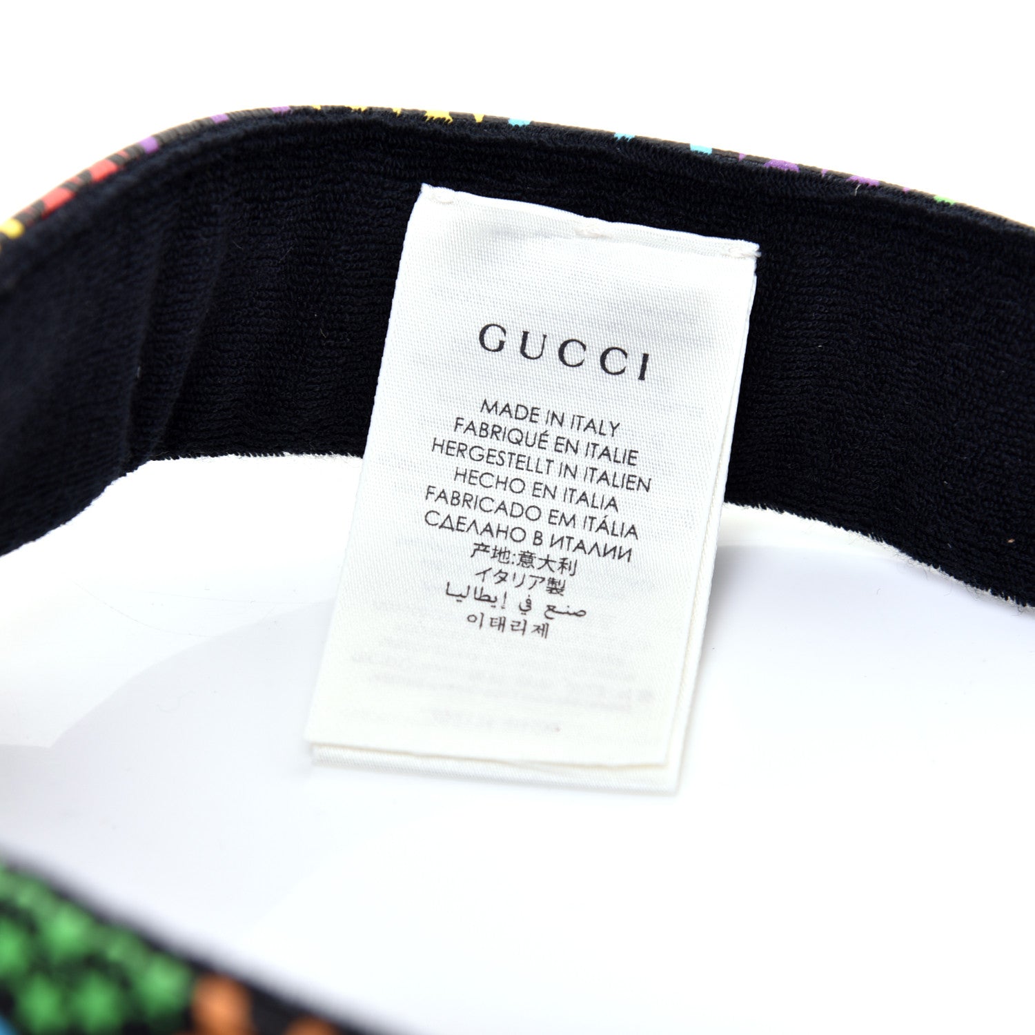 Gucci GG Supreme Monogram Psychedelic Izzy Visor L Black Multicolor 8 of 8