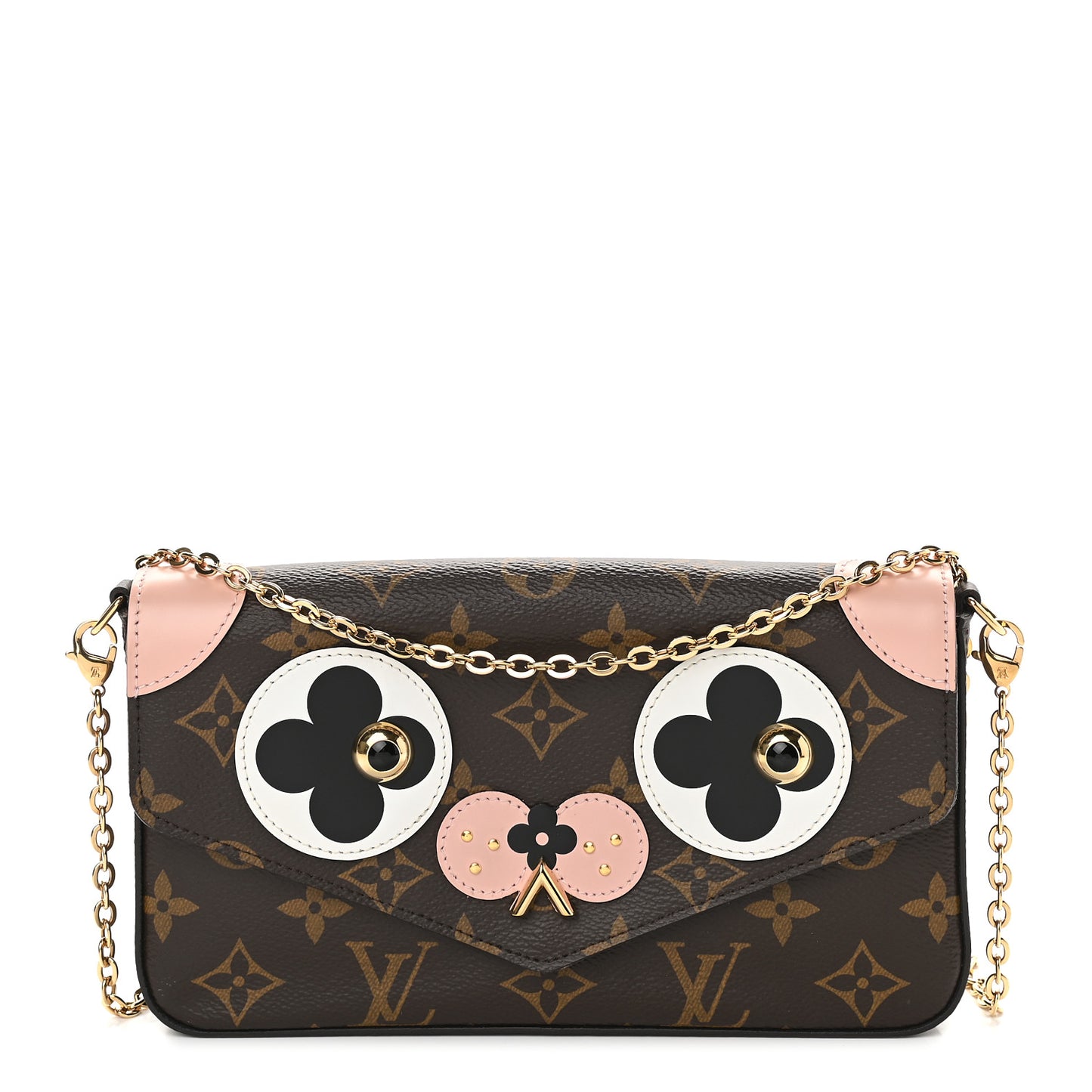 Monogram Valentine Dog Pochette Felicie Chain Wallet