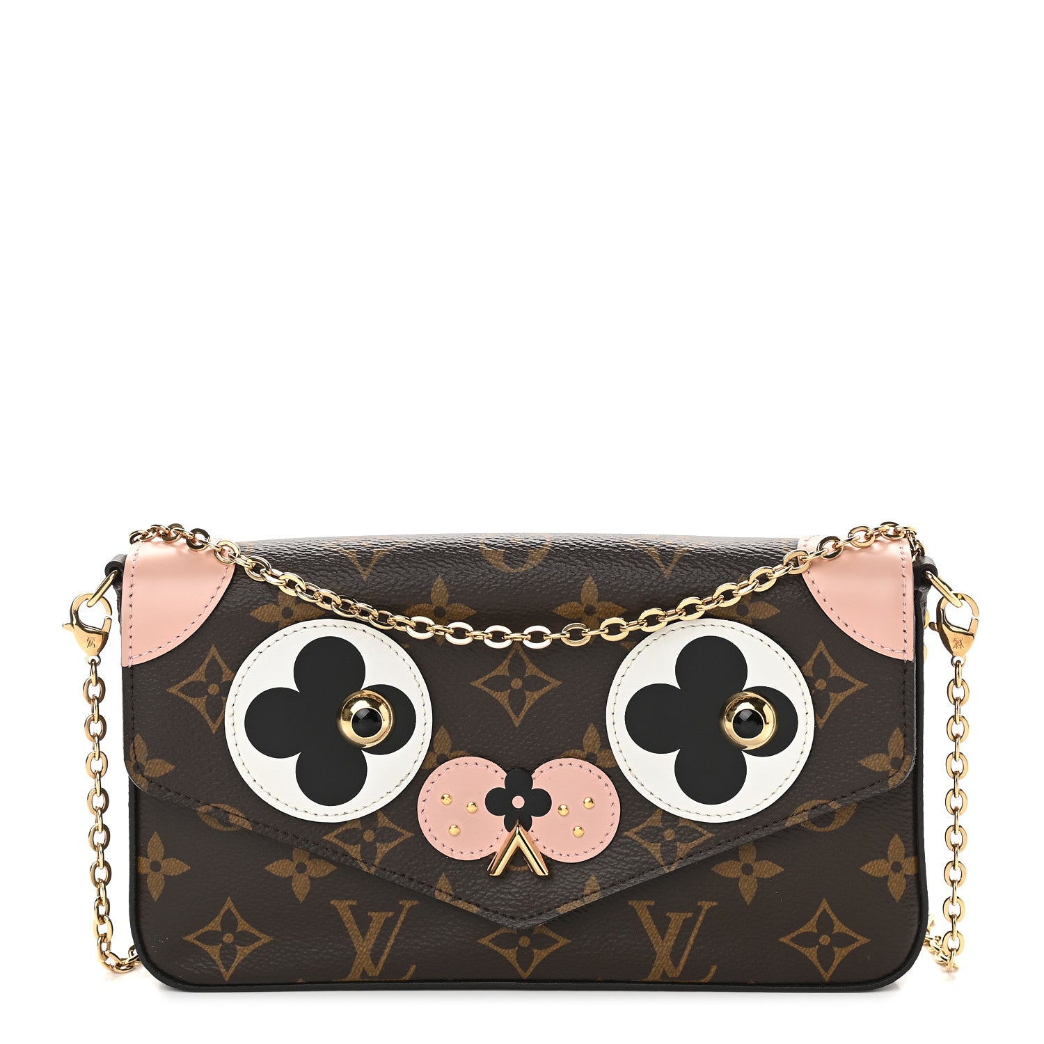 Louis Vuitton Monogram Valentine Dog Pochette Felicie Chain Wallet 1 of 10