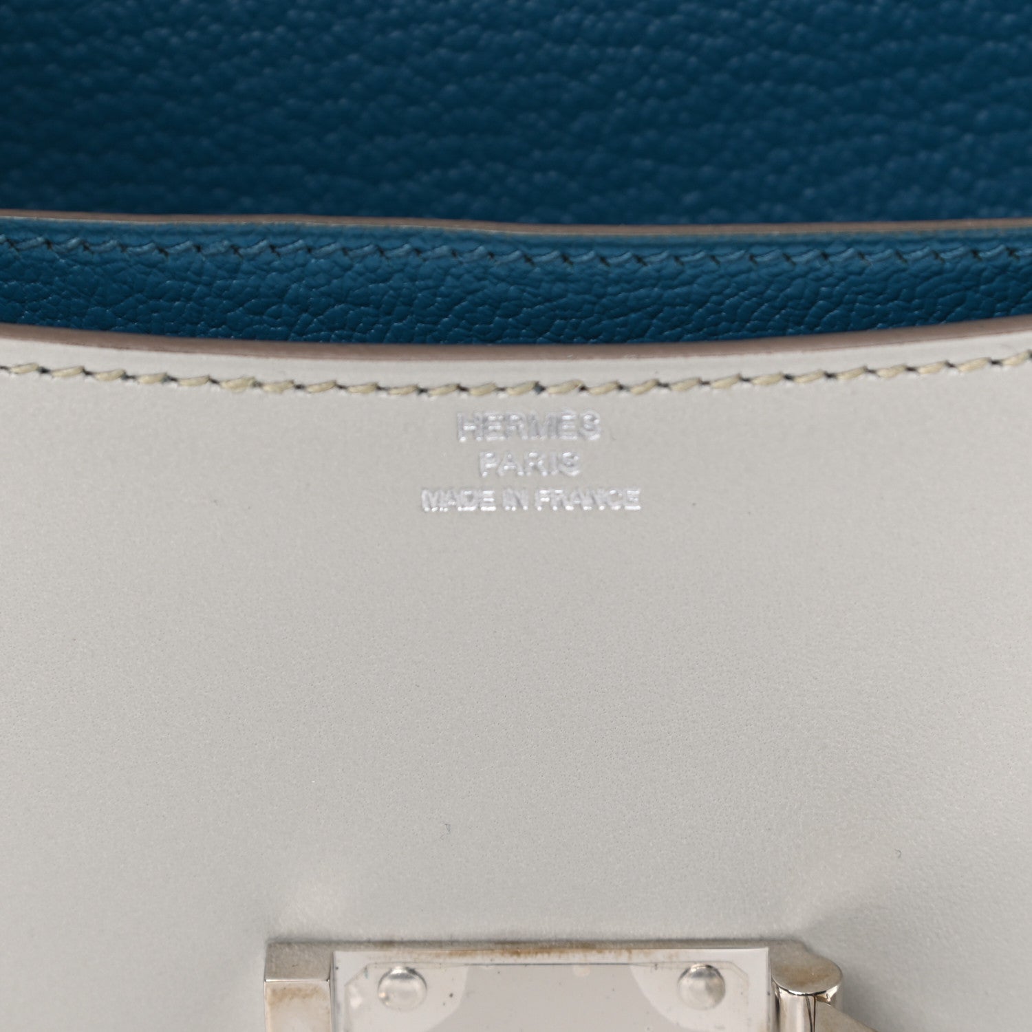 Hermes Tadelakt Chevre Mysore Mini Illico Gris Perle Bleu Izmir 6 of 11