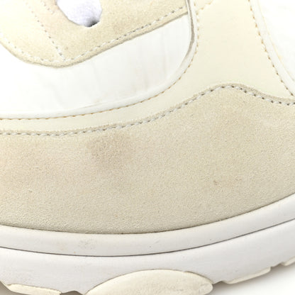 Chanel Suede Calfskin Fabric CC Sneakers 41 White 12 of 19