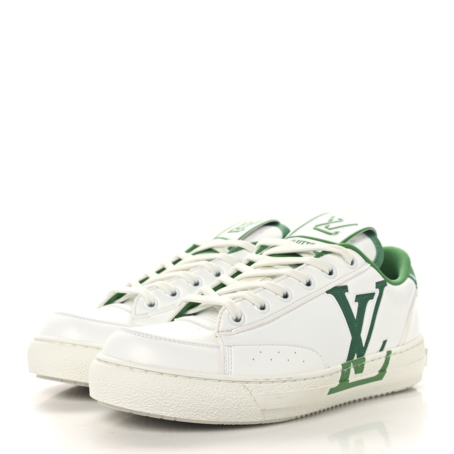 Louis Vuitton Calfskin Charlie Sneaker 36 White Green 4 of 9