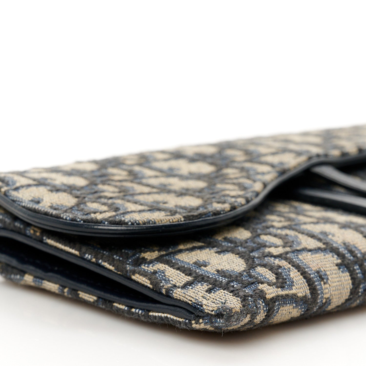 Christian Dior Oblique Saddle Chain Long Wallet Blue 9 of 10