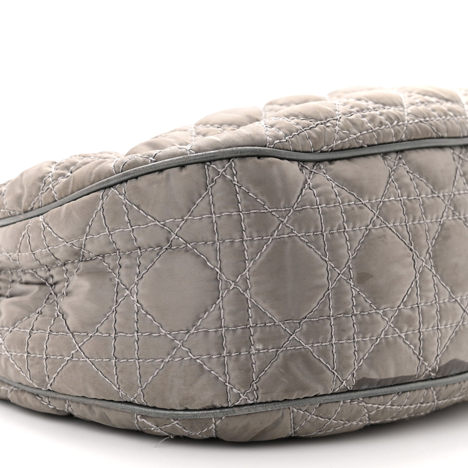 Christian Dior Nylon Cannage Tote Gray 9 of 13