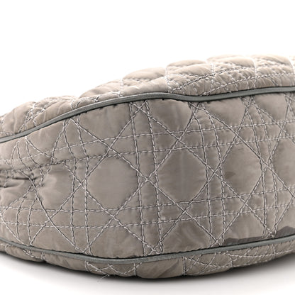 Christian Dior Nylon Cannage Tote Gray 9 of 13