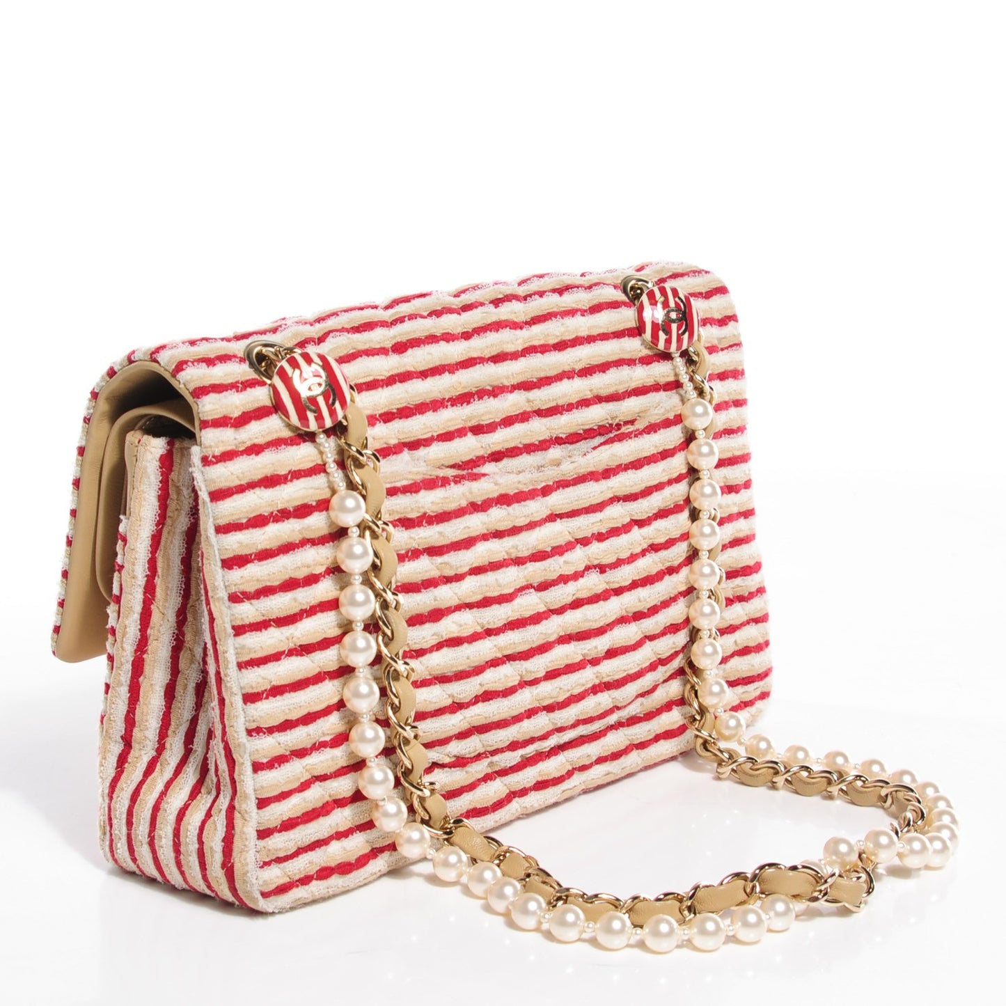 Jersey Quilted Medium Coco Sailor Flap Red White