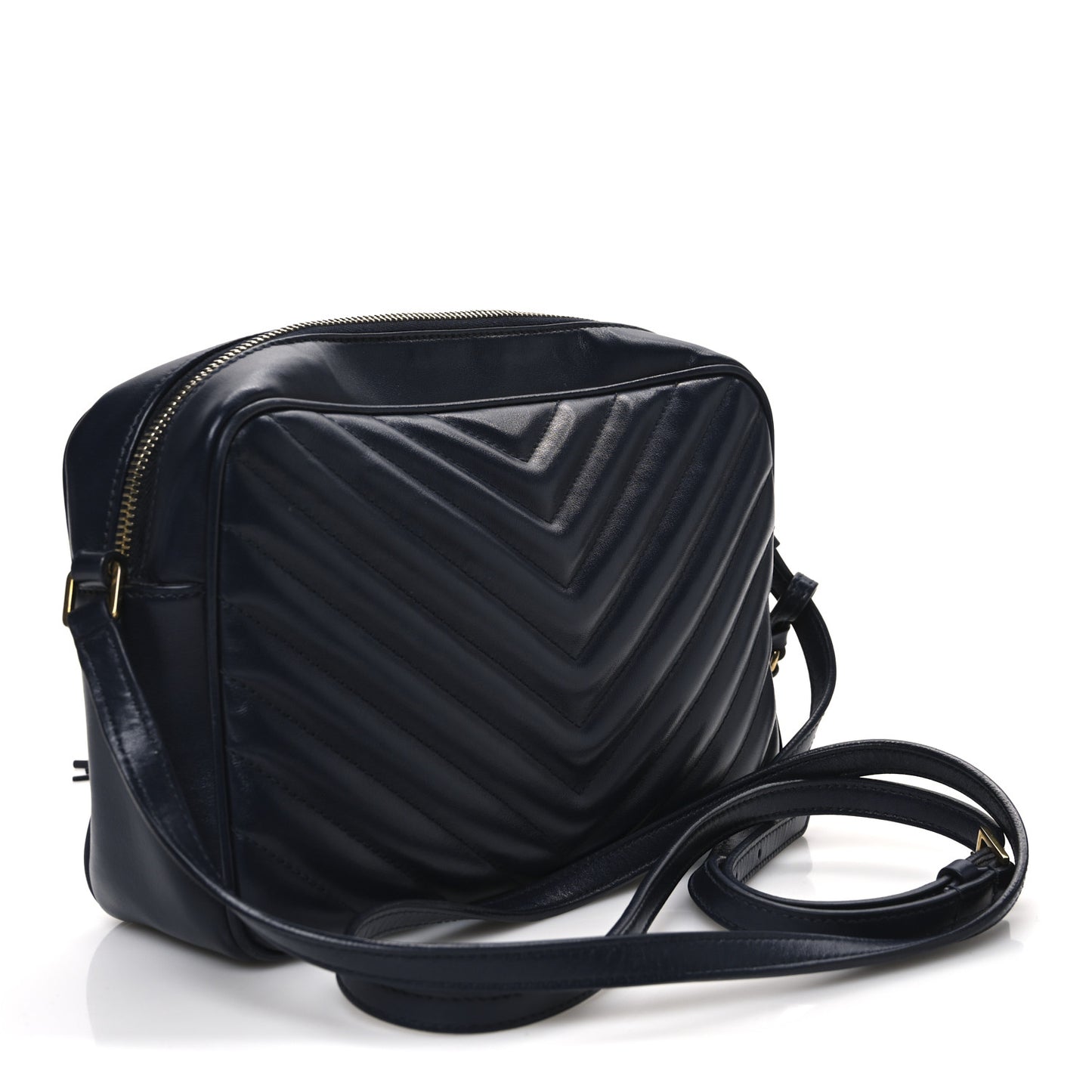 Calfskin Matelasse Monogram Lou Camera Bag Deep Marine