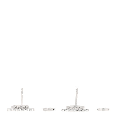 Hermes 18K White Gold Diamond Finesse Earrings 3 of 5