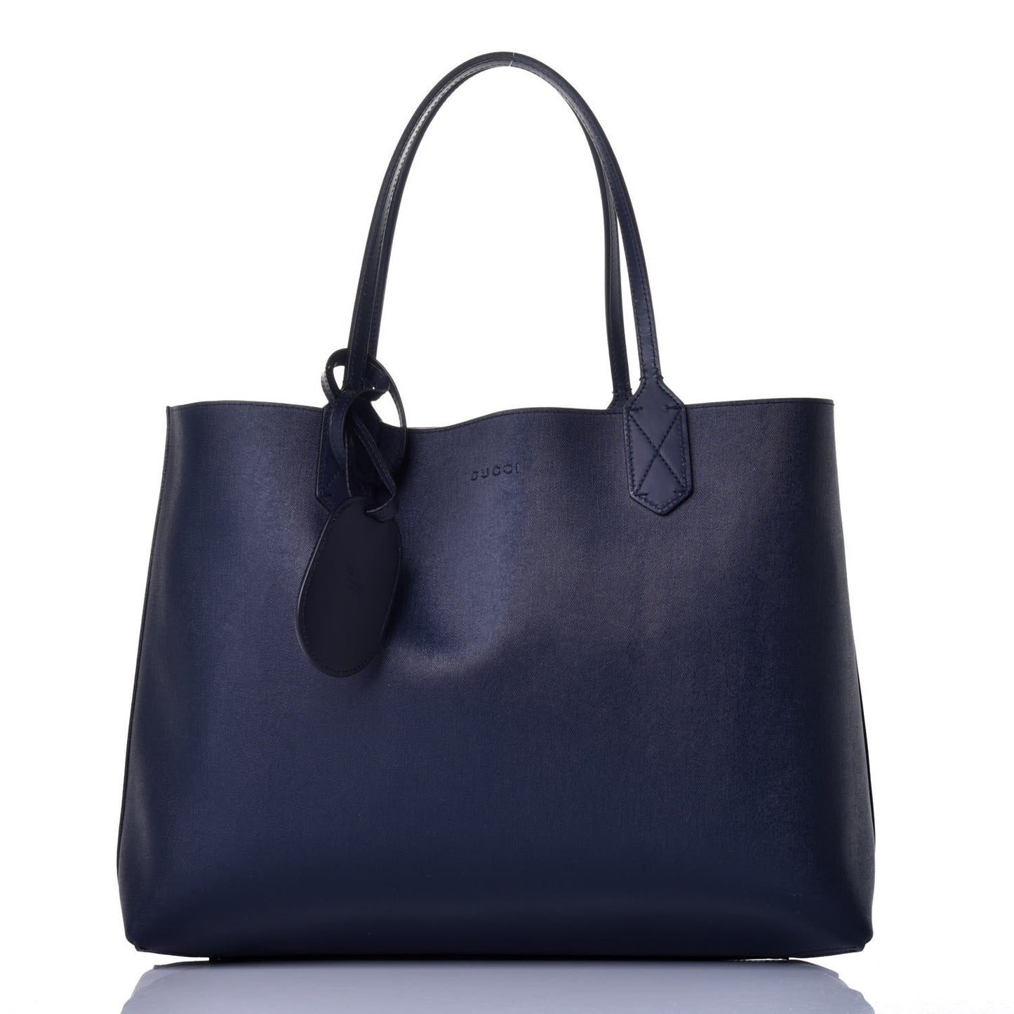 GG Supreme Monogram Blooms Medium Reversible Tote Beige Blue Navy