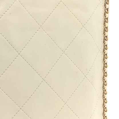 Chanel Calfskin Quilted Fringe Small Shopping Bag White 11 of 11