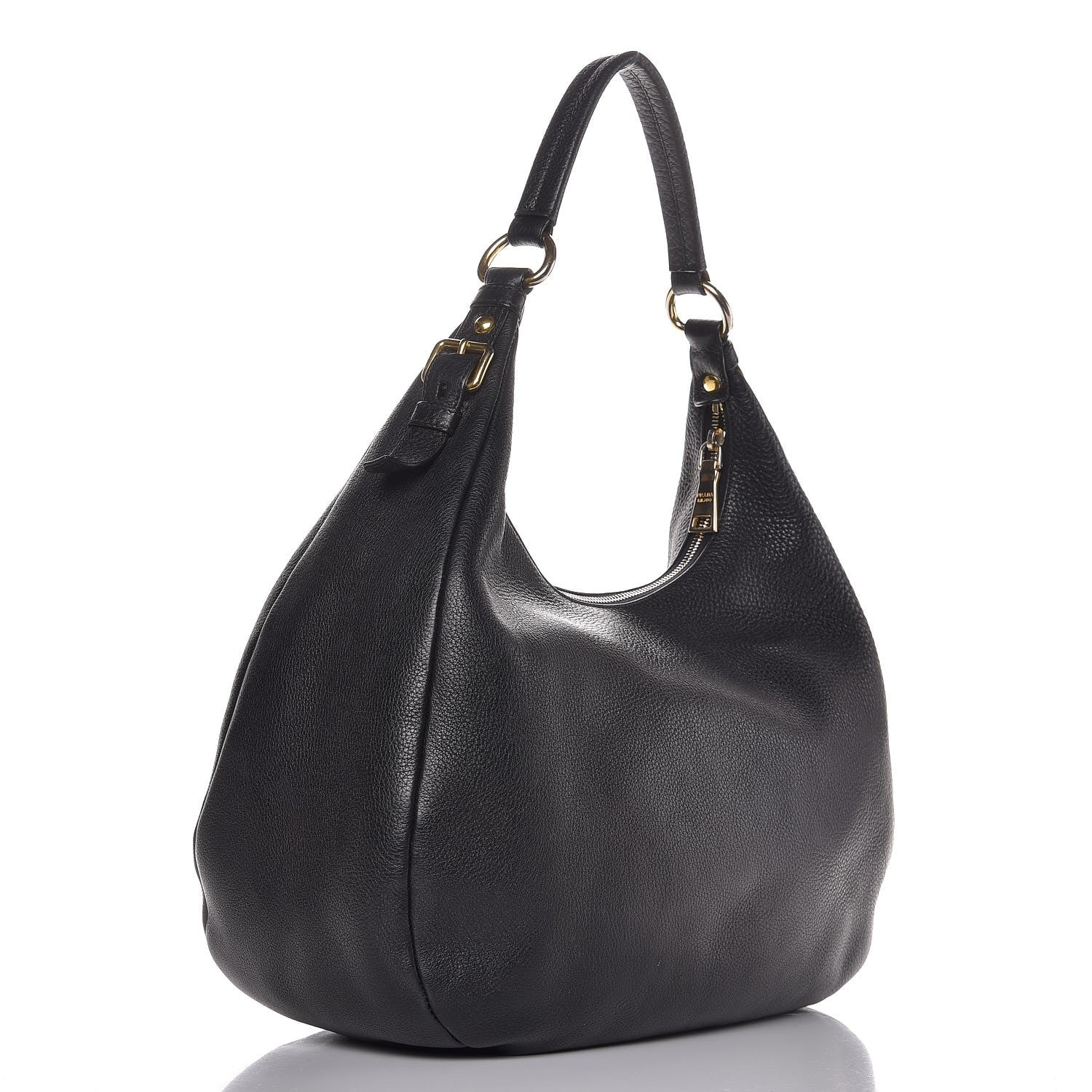 Prada Vitello Daino Hobo Black 3 of 8