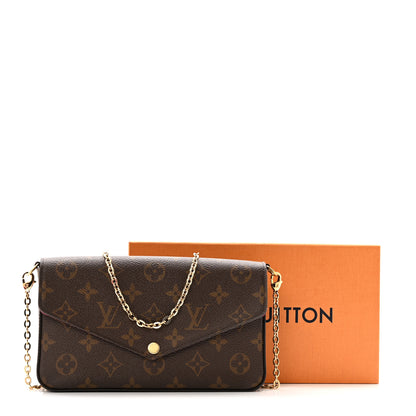 Louis Vuitton Monogram Pochette Felicie Chain Wallet Fuchsia 16 of 16