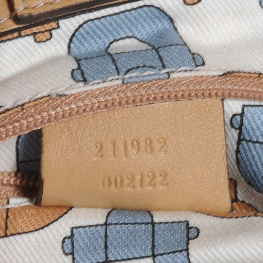 Guccissima D Gold Medium Tote Tan