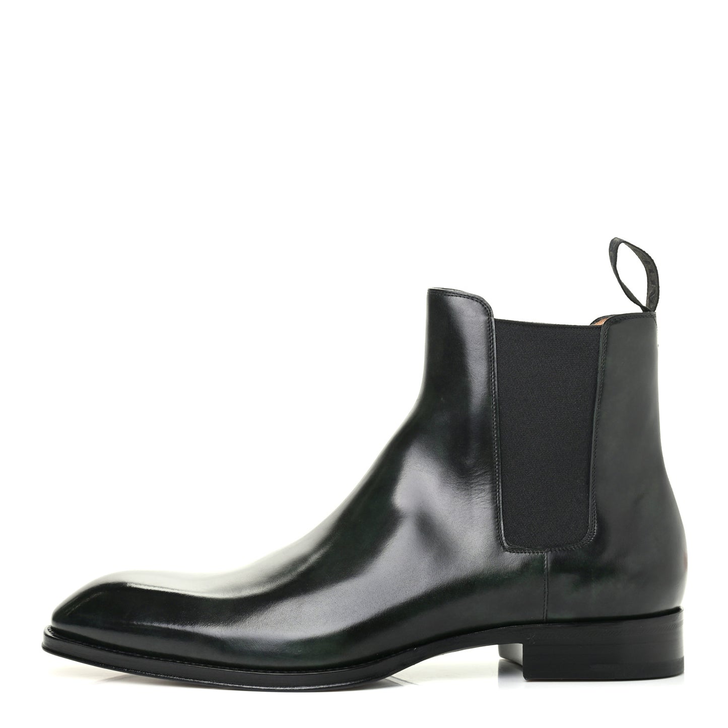 Hand Waxed Calfskin Mens LV Vendome Chelsea Boots 8.5 Black