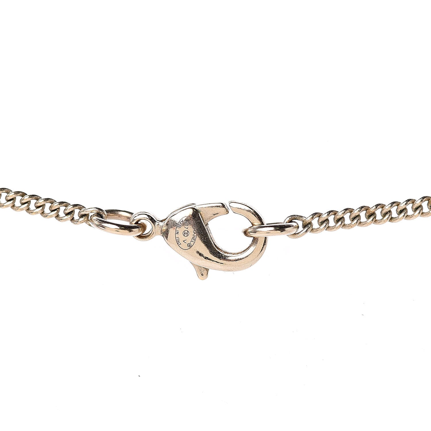 Chanel Pearl CC Pendant Necklace Gold 4 of 5